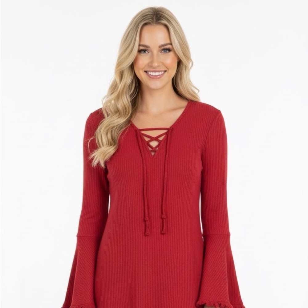Entro medium fuschia lace up sexy summer dress